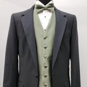 After Six Black On Button Coat Tuxedo Suit